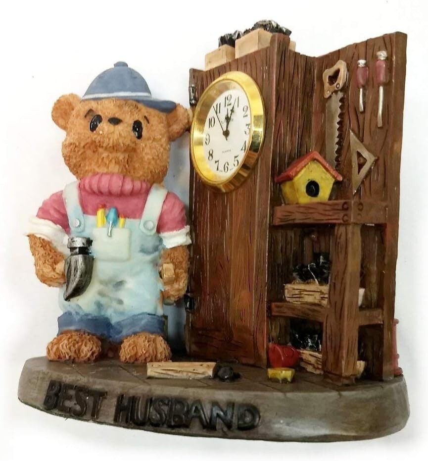 Time Zone Desk Clock - 3.5 Inches - BEST HUSBAND