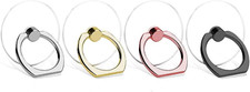 4 Pack Clear Cell Phone Ring Holder Transparent Finger Grip Loop Kickstand 360 D