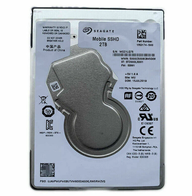 2TB Seagate FireCuda SSHD 2.5" SATA Solid State Hybrid Drive ST2000LX001 5400RPM - Bild 3 von 3