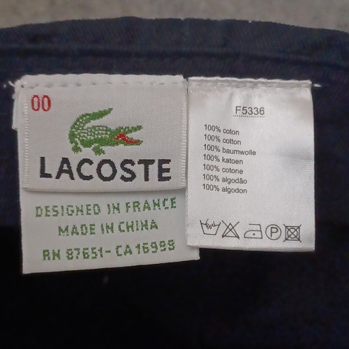 Lacoste Adjustable Hat Navy Blue 00 Alligator Since 1933 Logo Baseball Cap Faded - Picture 10 of 12