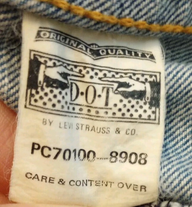 Levi Strauss &Co. Rare DOT Jean Jacket... Retro. 80s/90s Sz Small . image 2