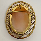 Vtg 1/20th 14K Gold Filled Female Profile Shell Cameo Pin or Pendant Winard 4.7g — photo 8