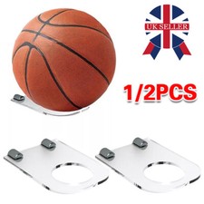 1~2X Acrylic FootBall Display Stand Basketball Wall Mount Ball Support Bracket.