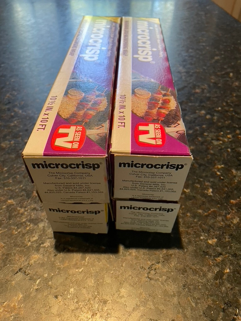4 Boxes MICROCRISP Microwave Crisping Browning Wrap Pate AS SEEN ON TV