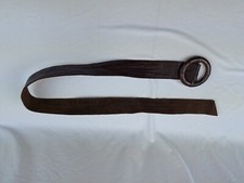 Ell Ectric Eel Skin Brown Belt Made Korea Soft Pull Through Round Closure