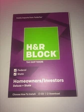 H&R Block Tax Software Deluxe + State 2018 Tax Software