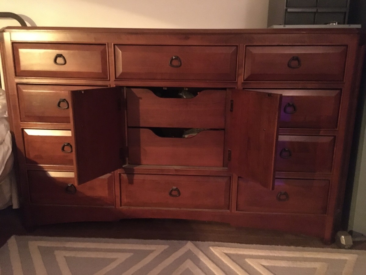 raymour and flanigan dresser Lancaster Bedroom textural drawer fronts 7 dovetail drawers with ball bearing glides Polished chrome tone knobs Assembly required Overall Gross Weight Dressers & Chests Sale |