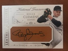 2015 national treasures baseball Roger Clemens Leather & Lumber Signatures 1/5