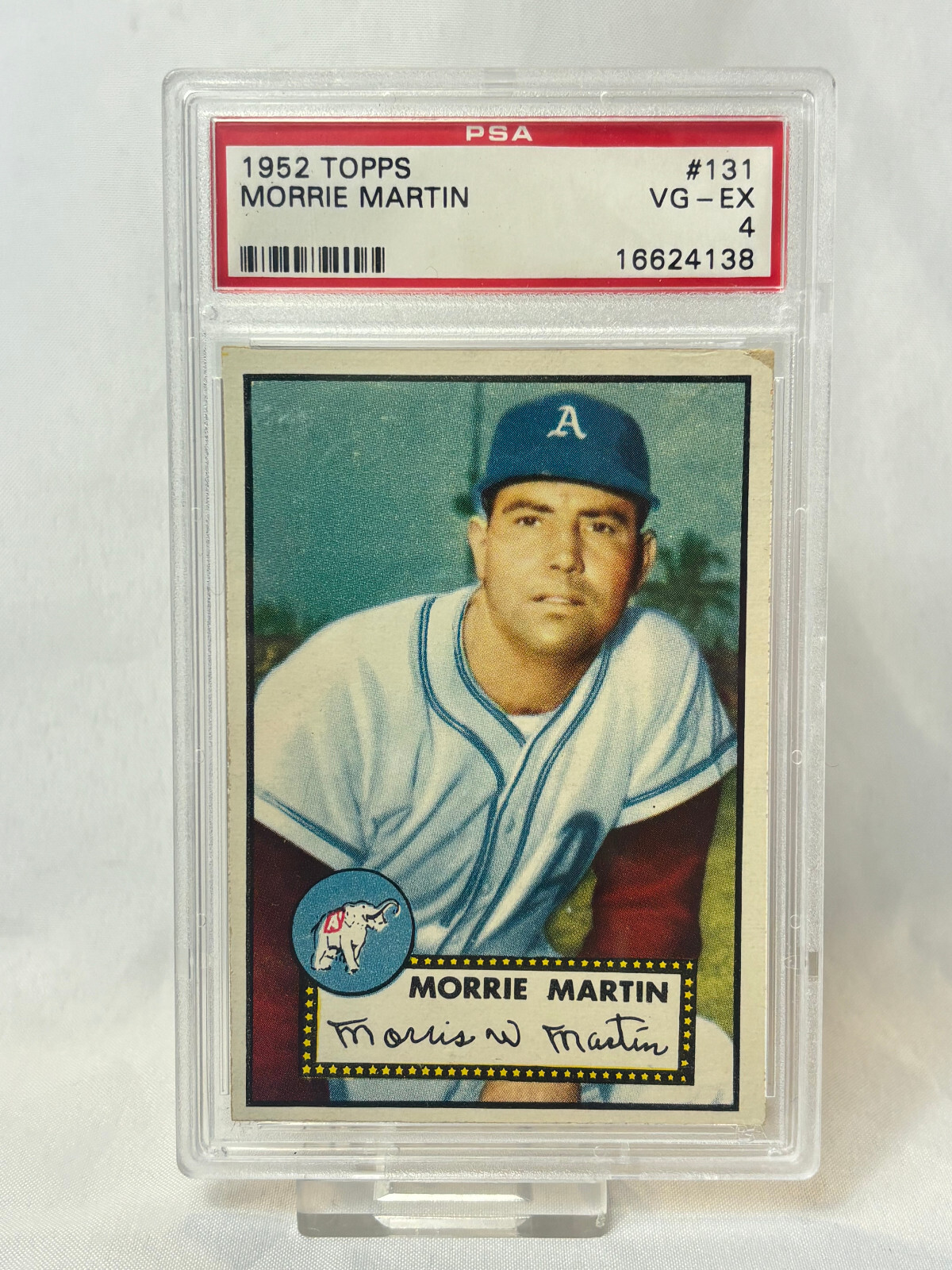 1952 Topps MORRIE MARTIN Baseball Card #131 PSA 4