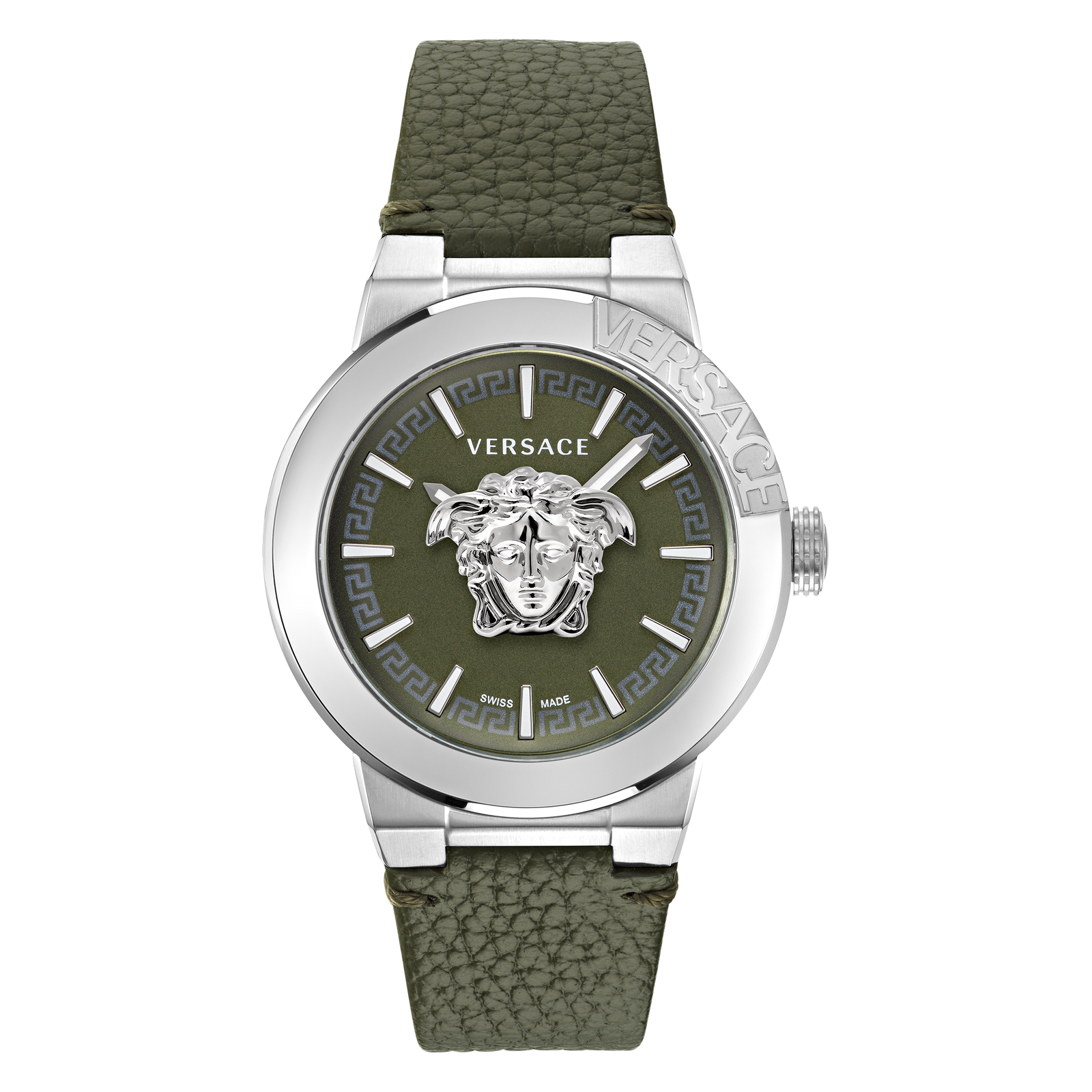 Versace Green Mens Analogue Watch Medusa Infinite Gent VE7E00123