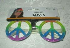 Groovy 60's Glasses Costume Accessory Rainbow Colors