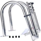 4 Step Telescoping Stainless Steel Folding Ladder Heavy Duty Boat Pontoon Yacht
