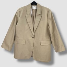 SELECTED FEMME Sine Oversized Cream Blazer Single Breast SIZE UK 14 NEW rrp £155