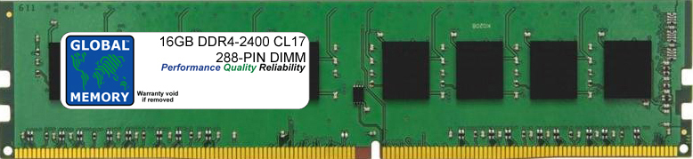 16GB (1 x 16gb) DDR4 2400MHz PC4-19200 288-PIN DIMM MEMORY RAM FOR