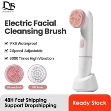 Electric Facial Cleansing Brush 2In1 Sonic Face Cleaning Device for Deep Cleanin