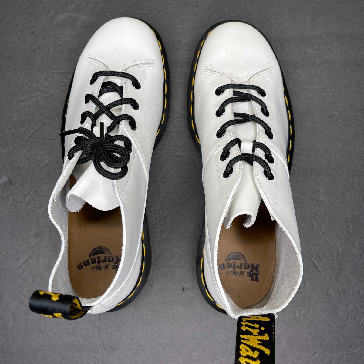 New Dr. Martens Church Men's Size 9 Lace Up White Leather Monkey