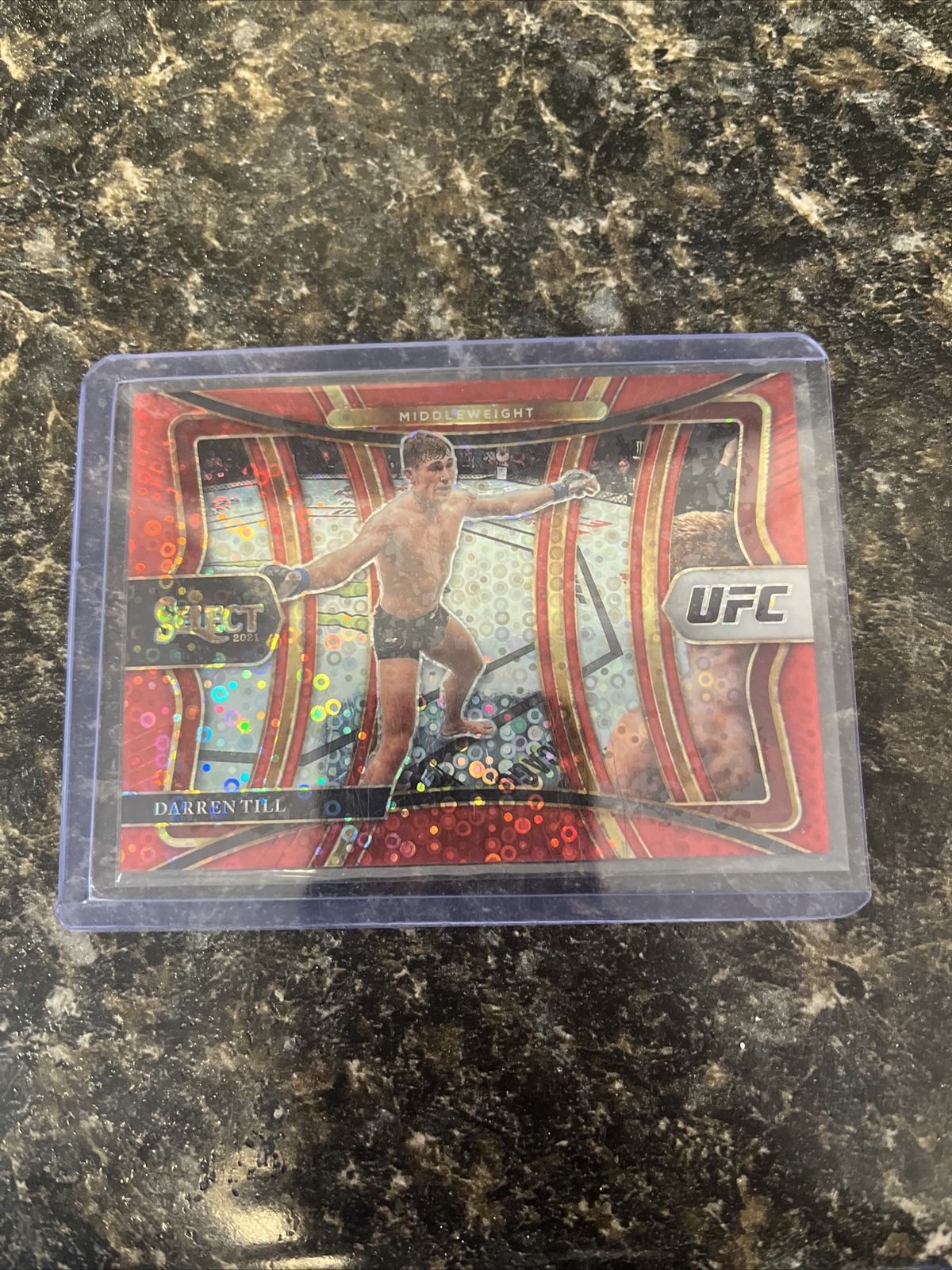 2021 Panini Select UFC Premier Level Red Disco Prizm /199 Darren Till #198