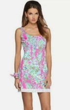 Lilly Pulitzer Pop Pink Southern Charm Eaton Shift Dress 10 RARE HTF