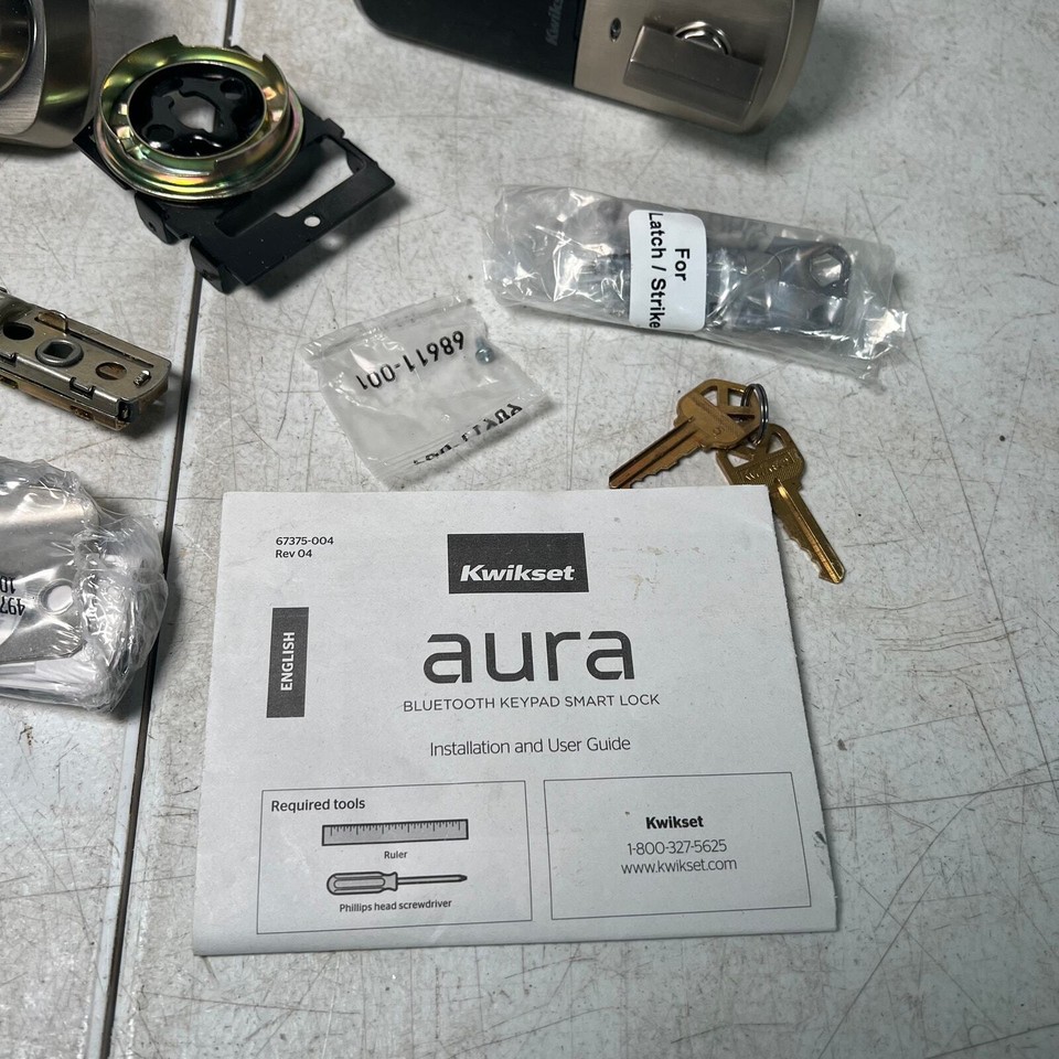 Kwikset Aura Satin Nickel Electronic Bluetooth Keypad Deadbolt FOR
