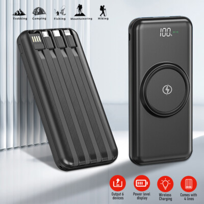 900000mAh Portatil Cargador Bateria Externa Para Cargar Celular Universal