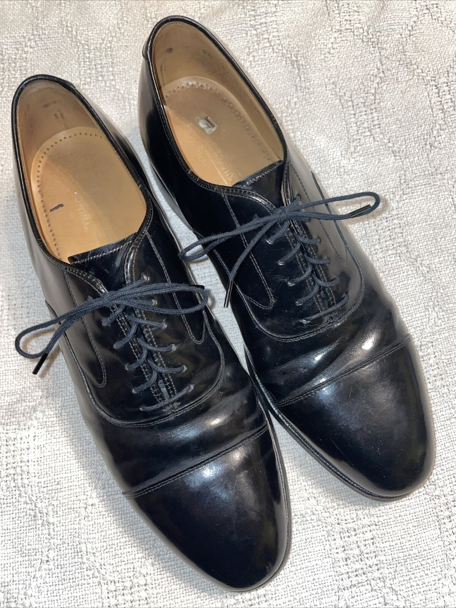 靴 Johnston & Murphy OPTIMA Cap Toe Shoes Johnston & Murphy Optima Black Leather Cap Toe Oxford Shoes