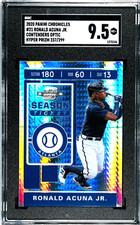 2020 Chronicles Contenders Optic #21 Ronald Acuna Jr. HYPER PRIZM /299 SGC 9.5