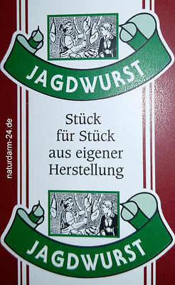 Kunstdarm, Kaliber 55/21, für Jagdwurst, mit Druck, 25 Stück 