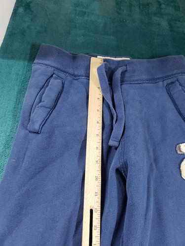 Abercrombie & Fitch sweatpants Sz Small Youth Girls Blue Stretch Pockets Logo - Picture 6 of 11