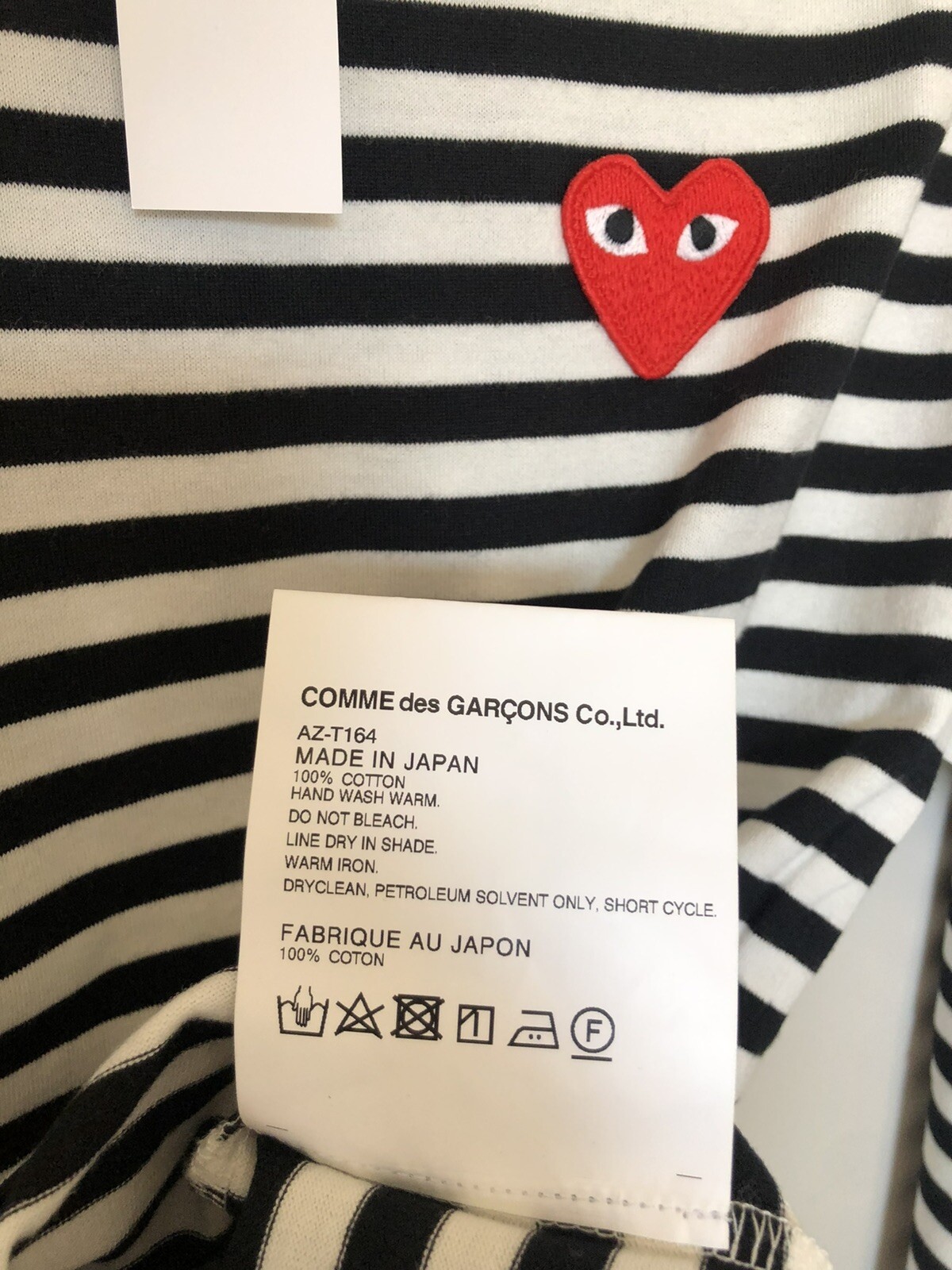 cdg play long sleeve