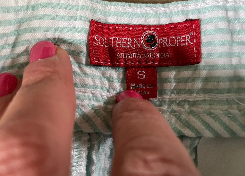 Hombre Sur Talla Propia Pantalones cortos pequeños verde menta Seersucker cintura elástica Foto 3 de 3