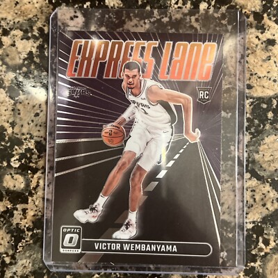2023-24 Optic Victor Wembanyama Express Lane Rookie Purple Prizm #8 Spurs