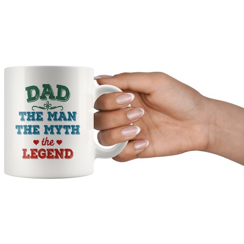 Dad Man Myth Legend Coffee Mug, Fathers Day Mugs, Best Christmas Birthday Gift - 第 5/8 張圖片