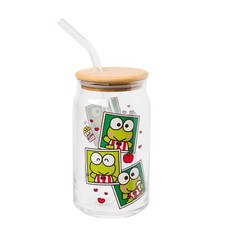 Silver Buffalo Sanrio Hello Kitty and Friends Keroppi Polaroids Glass Jar Tum...
