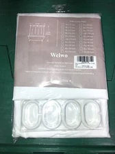 B07 Welwo Shower Extra Long Curtain Or Liner 72"x84" Pure White Washable