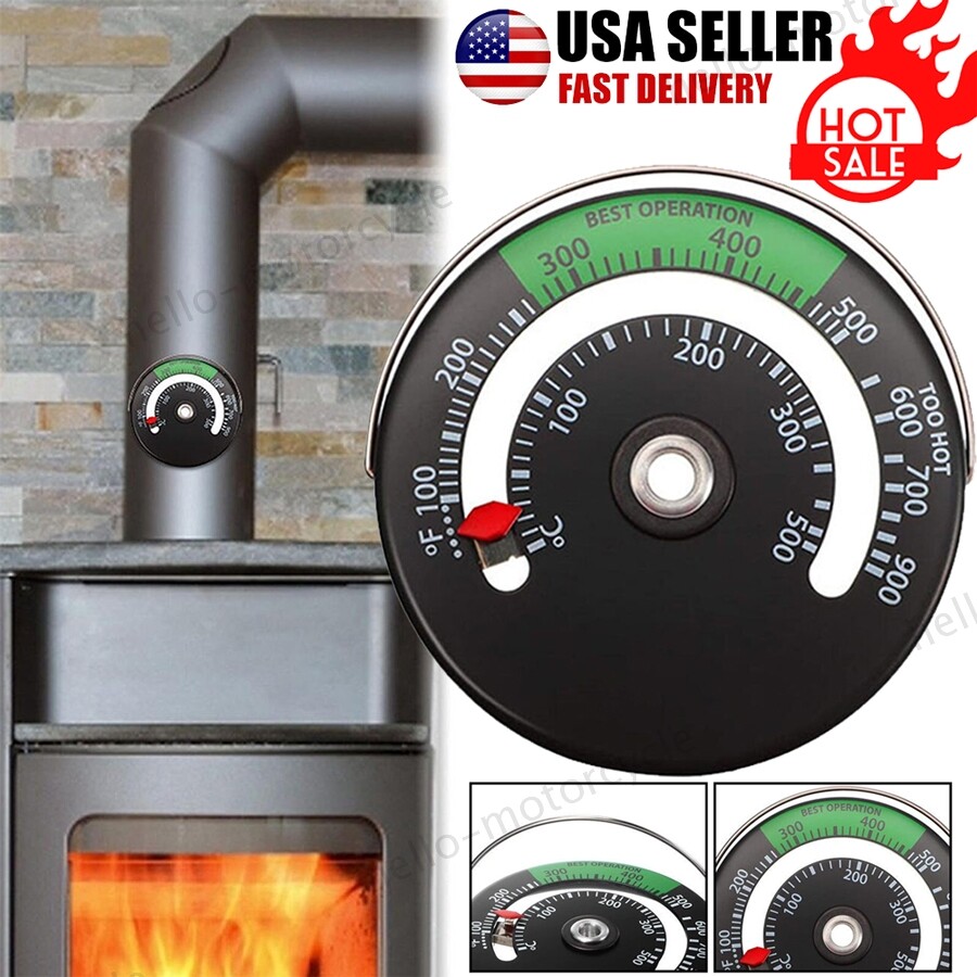 Wood Stove Pipe Thermometers Fireplace Temperature Gauge Heat