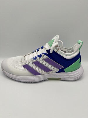 Adidas Adizero Ubersonic 4  White Violet Fusion  Women s Tennis Shoes Pickleball