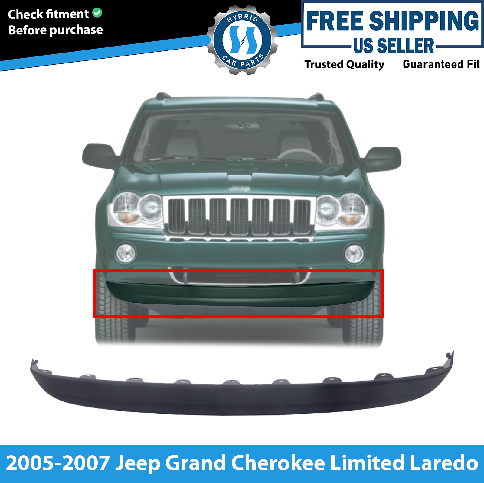 New Front Bumper Lower Air Dam For 20052007 Jeep Grand Cherokee