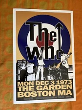 The Who Boston Garden 1973 Concert Poster Repro