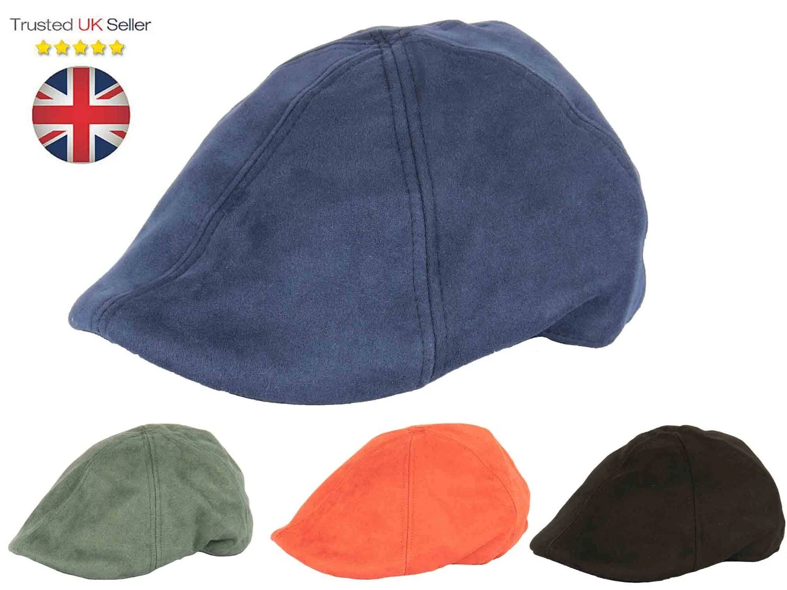 Suede Look Flat Cap Hat 6 Panel Driver Caps Classic Cabbie Gatsby Hunting
Opens in a new window or t