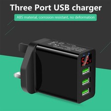 3 Multi-Ports UK EU US Plug Power Supply USB Transformer Charger Adapter
