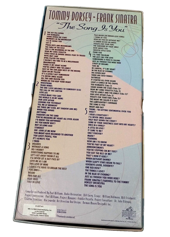 Томми Дорси и Фрэнк Синатра песня это вы 5 дисков коробка компакт-дисков комплект с буклетом - Изображение 3 из 4