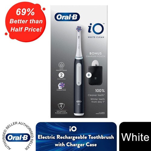 Oral-B iO Electric Rechargeable Toothbrush with 2 Modes & Charger Case, Black