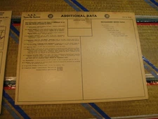 1933 Cadillac 16 Model 452-C-V-16.   AEA Tune Up System card