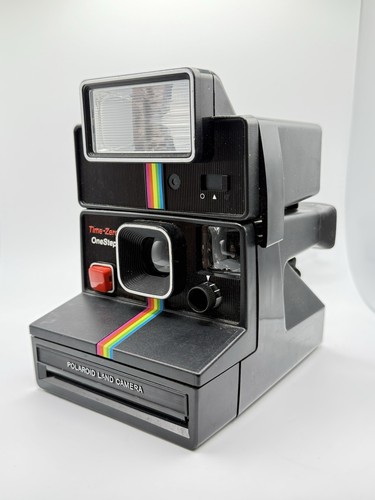 Polaroid Time Zero One Step Instant Land Camera w/2351 Flash - TESTED WORKING ✅