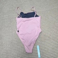 JOLYN One Piece Meet Me In The Sea Shell Pink Swimsuit Blue Size Large 