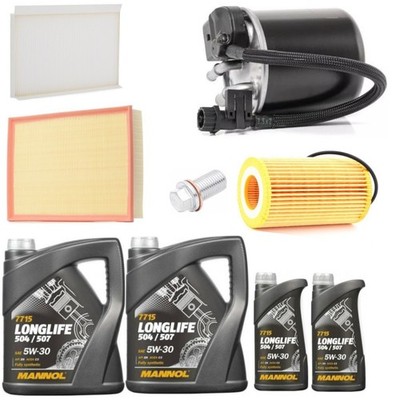 MANNOL 12L & FILTERS FULL SERVICE KIT FOR MERCEDES SPRINTER 210 211 CDI 2009-18