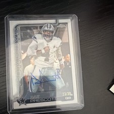 2025 Topps Chrome NFL Dak Prescott Auto White /30 Dallas Cowboys 