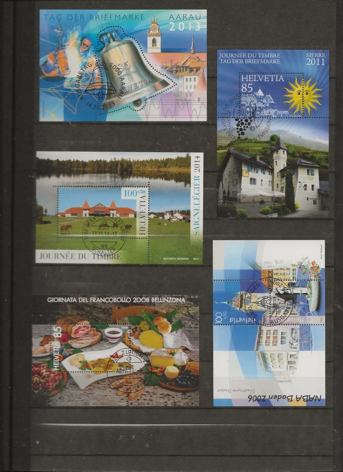 SELLOS SUIZA (2) -- 5 FOTOS HOJAS Y SELLOS, VER DESCRIPCIÓN -- - Imagen 3 de 4