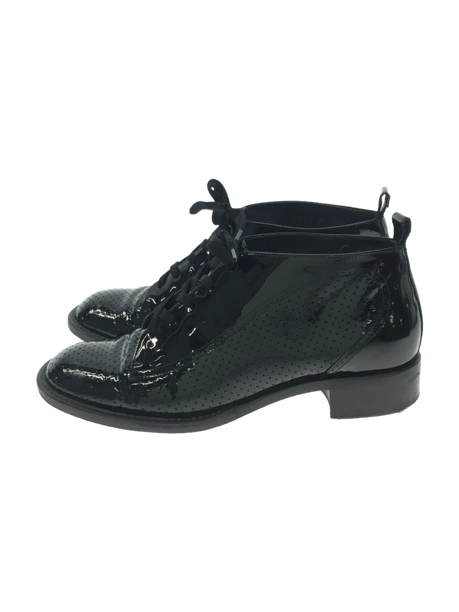 Chanel G25714 Scarpe da abito 37 Nero Smalto Chanel