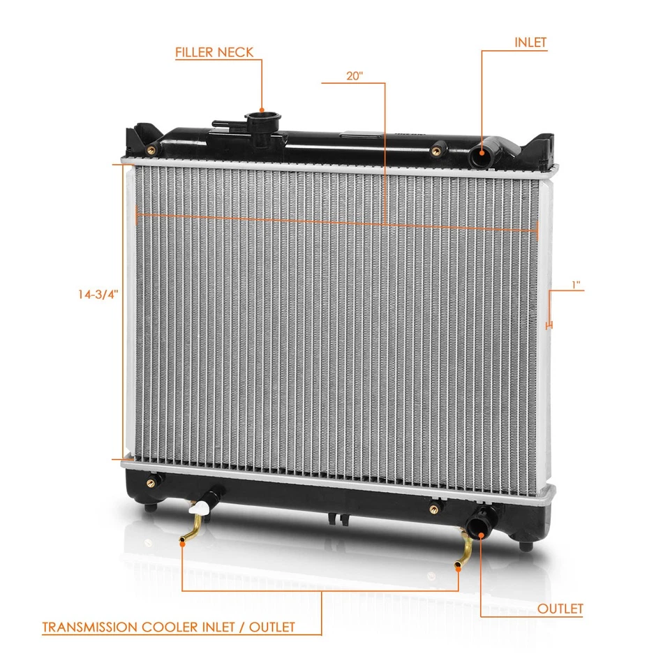 For 89-95 Sunrunner/Sidekick/Tracker OE Style Aluminum Cooling Radiator DPI-1118 - Image 2 of 4